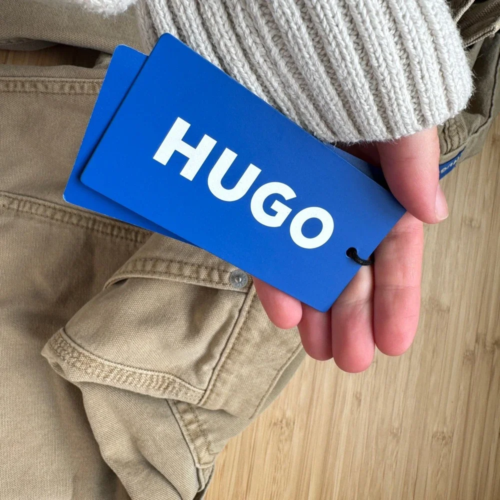 HUGO Boss Gloro242D Mens Carpenter Pants Medium Beige Double Knee XXL NEW